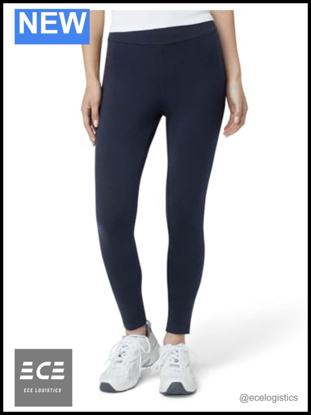 HUE Wide Waistband Blackout Cotton Leggings Cropped High Rise Pull On